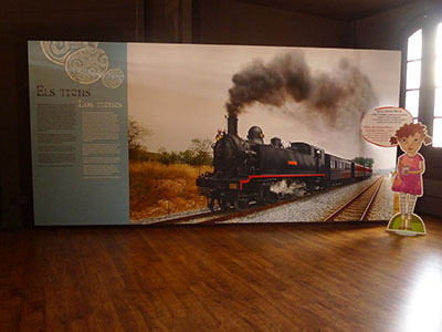 Centre d'Interpretació del Tren Apartat dedicat a les màquines de tren